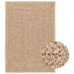 Plantenonline Vloerkleed ZIZUR beige binnen en buiten 120x170 cm jute look