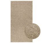 Plantenonline Vloerkleed ZIZUR beige binnen en buiten 80x150 cm jute look