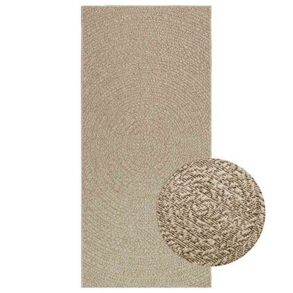 Plantenonline Vloerkleed ZIZUR beige binnen en buiten 100x200 cm jute look