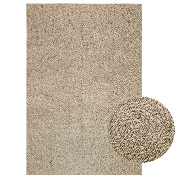 Plantenonline Vloerkleed ZIZUR beige binnen en buiten 140x200 cm jute look