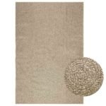 Plantenonline Vloerkleed ZIZUR beige binnen en buiten 160x230 cm jute look