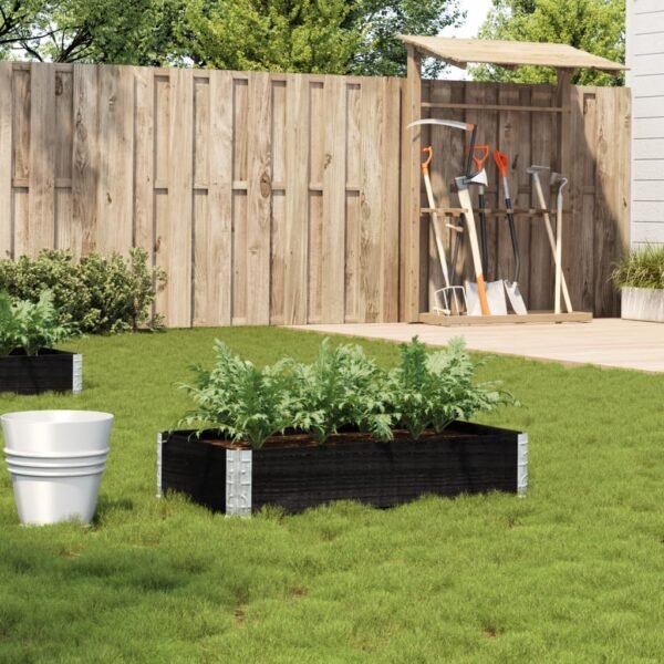 Plantenonline Plantenbak 100x50 cm massief grenenhout zwart
