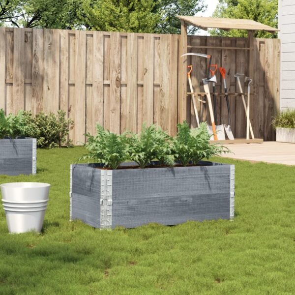Plantenonline Plantenbak 100x50 cm massief grenenhout grijs
