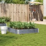 Plantenonline Plantenbak 100x100 cm massief grenenhout grijs
