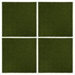 Plantenonline Kunstgrastegels 4 st 50x50x2,5 cm rubber