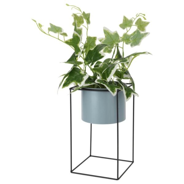 H&S Collection Kunstplant in pot met metalen standaard 44 cm